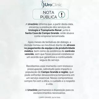 Sem contrato, transplante de rim é suspenso novamente na Santa Casa