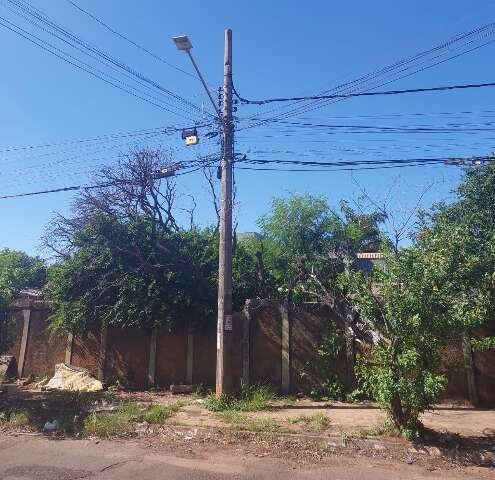 Há mais de um ano, postes queimados deixam rua do Taveirópolis no escuro