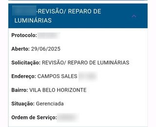 Há mais de um ano, postes queimados deixam rua do Taveirópolis no escuro