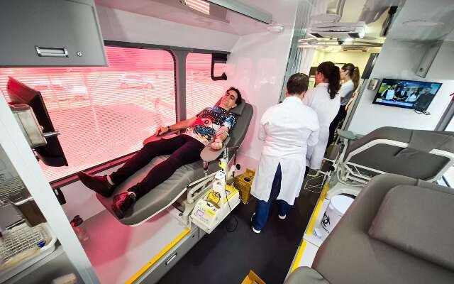 Ônibus do Hemosul irá percorrer MS para ampliar coleta de sangue em 20%