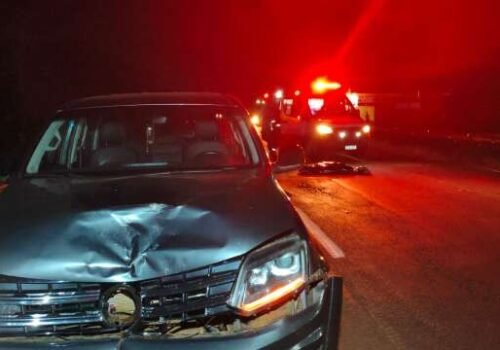 BR-163 registra mais uma morte envolvendo pedestre e caminhonete