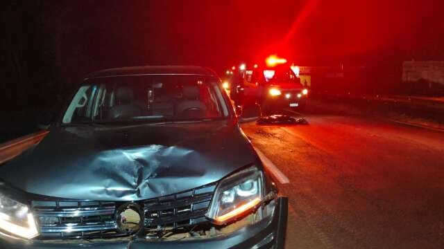 BR-163 registra mais uma morte envolvendo pedestre e caminhonete