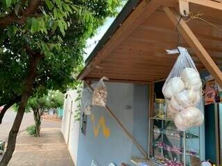 Sem a farda, Ramão investiu no alho argentino na calçada de casa 