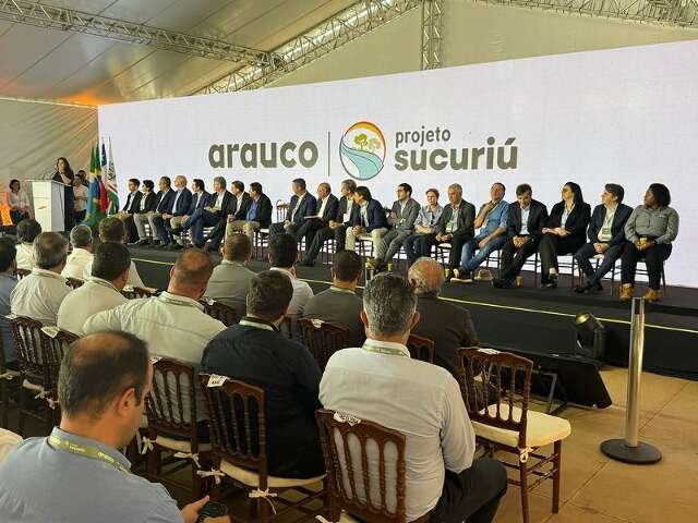 Arauco lança pedra fundamental de ramal ferroviário em Inocência