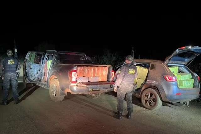 Motoristas abandonam veículos com R$ 4,2 milhões em maconha