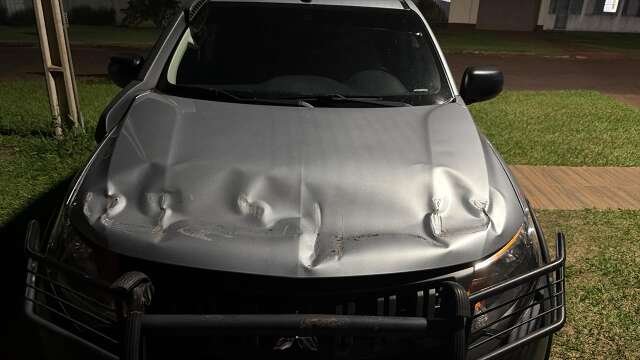 Polícia usa viatura para arrebentar portão e prender líder de facção