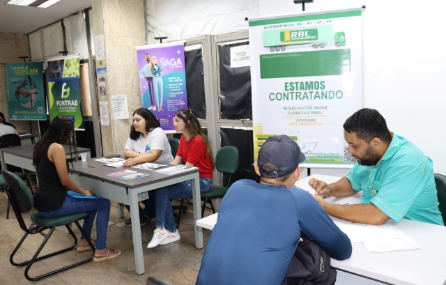 Funtrab oferece 606 vagas de emprego em Campo Grande nesta segunda-feira