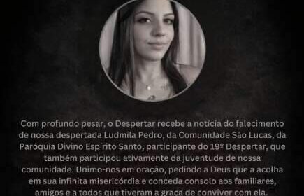 Comunidade católica lamenta morte de jovem de 25 anos