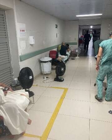 Sem ar-condicionado no Regional, pacientes vivem no calor e levam ventiladores