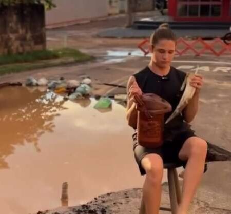 Moradores usam humor nas redes para mostrar estragos da chuva em Coxim