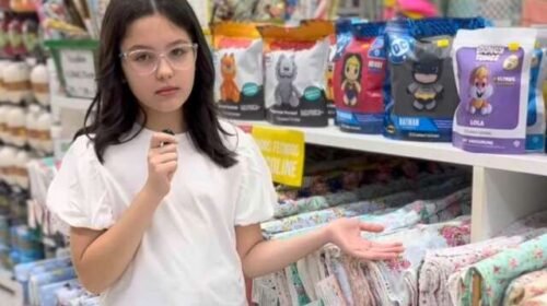 Marina caiu na trend e fez o marketing da São Gonçalo para o pai,