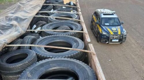 Motorista é preso com carga de pneus contrabandeados avaliada em R$ 450 mil