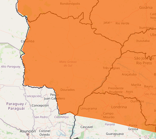 MS entra em alerta para chuva intensa e ventos fortes até segunda-feira