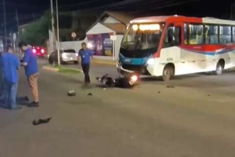 Colisão entre moto e ônibus deixa ferido e é 2º caso em 24h