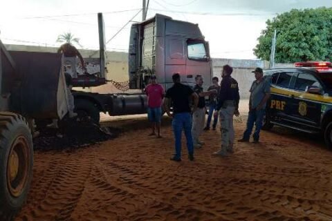 Cães descobrem 208 kg de cocaína sob assoalho de bitrem com minério