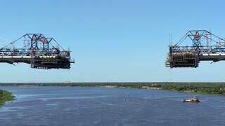 Ponte da Rota Bioceânica sobre o Rio Paraguai deve ser concluída em 31 de maio