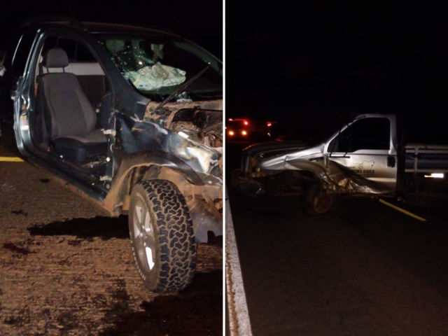 Colisão entre três veículos deixa dois feridos na BR-060