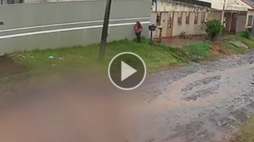 Vídeo mostra fuga de mulher durante tentativa de feminicídio