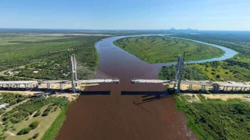 Ponte da Rota Bioceânica sobre o Rio Paraguai deve ser concluída em 31 de maio
