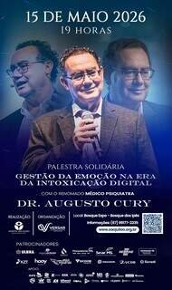 Dr. Augusto Cury faz palestra solidária em prol do Hospital São Julião Dr. Augusto Cury faz palestra solidária em prol do Hospital São Julião