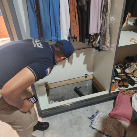 Tentativa de prisão falha e traficante foge por túnel na fronteira