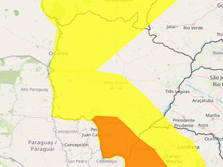 MS tem alerta de tempestade e chuva intensa neste domingo