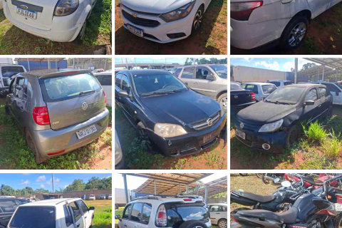 Detran leiloa 106 veículos conservados e toneladas de sucata metálica