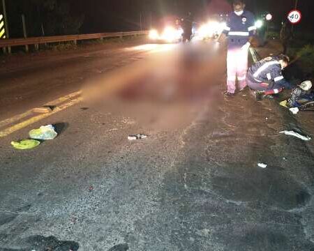 Caminhão foge após matar ciclista na saída de Dourados para Ponta Porã