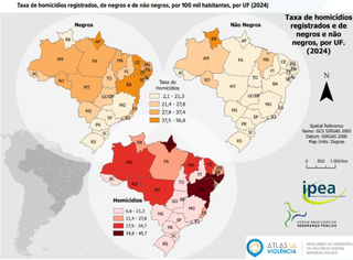 Negros têm 50% mais risco de ser vítima de homicídio em MS, aponta Atlas