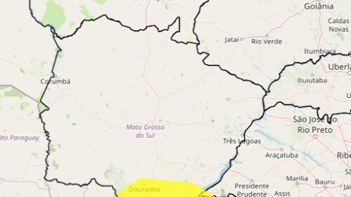 Alerta de tempestade prevê chuva intensa, ventos de até 60 km/h e granizo