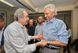 Amigos de Congresso, Caiado visita Moka na sede do MDB