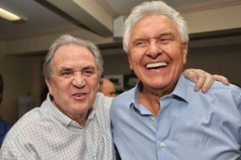 Amigos de Congresso, Caiado visita Moka na sede do MDB