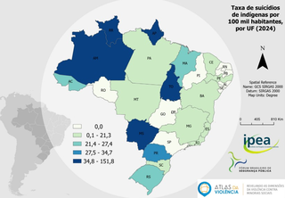 MS lidera suicídio indígena e tem 3º maior número de homicídios MS lidera suicídio indígena e tem 3º maior número de homicídios