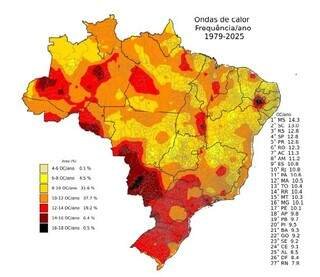 Cemaden coloca MS em alerta para avanço das ondas de calor Cemaden coloca MS em alerta para avanço das ondas de calor