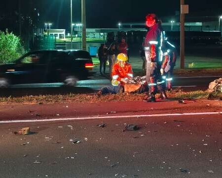 Motociclista morre na BR-163; motorista foge após abandonar caminhonete