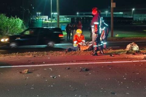 Motociclista morre na BR-163; motorista foge após abandonar caminhonete