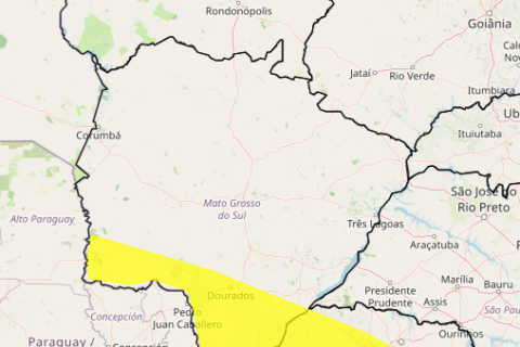 Inmet divulga aviso de tempestade com risco de granizo para 35 cidades