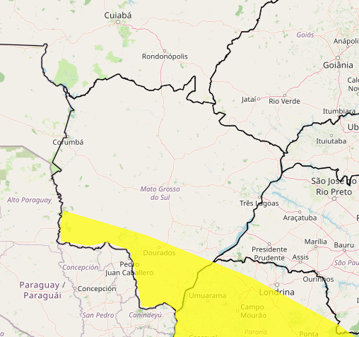 Inmet divulga aviso de tempestade com risco de granizo para 35 cidades