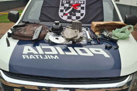Suspeito de invadir casa e furtar R$ 42 mil é preso com peças de ciclomotor