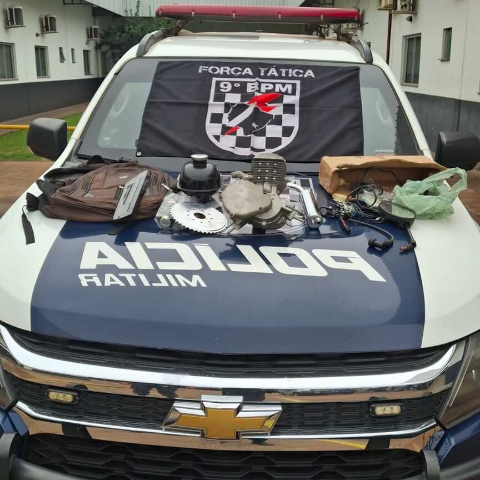 Suspeito de invadir casa e furtar R$ 42 mil é preso com peças de ciclomotor