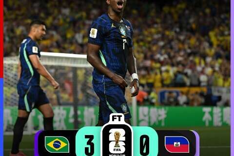Com dois gols de Matheus Cunha, Brasil supera o Haiti e lidera grupo
