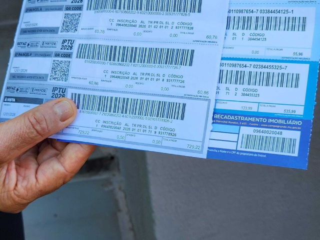 Sétima parcela do IPTU de Campo Grande vence na próxima sexta-feira