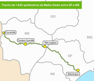 Governo prorroga concessão da Malha Oeste por 180 dias até novo leilão Governo prorroga concessão da Malha Oeste por 180 dias até novo leilão