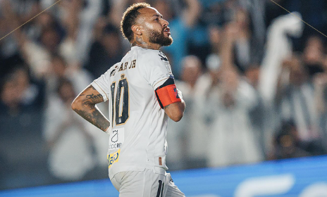 Neymar brilha com dois gols, mas Santos vacila e só empata