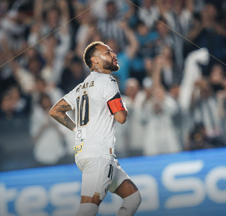 Neymar brilha com dois gols, mas Santos vacila e só empata