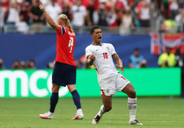 Bellingham decide, Inglaterra vira sobre a Noruega e vai à semifinal da Copa