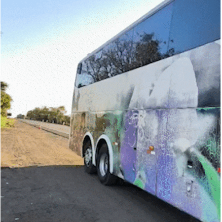 Pane em dois ônibus deixa grupo sem água e comida na BR-163