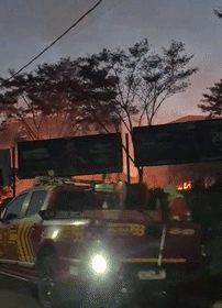 Incêndio atinge terreno na Avenida Nelly Martins, no Carandá Bosque