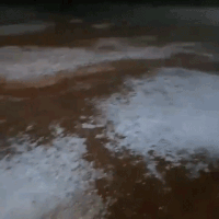 Previsão se confirma e granizo cobre ruas em distrito de Ponta Porã