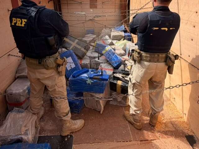 Motorista é preso com 3,2 toneladas de maconha em carreta de milho